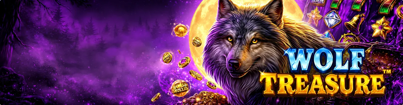 Wolf Treasure Wolf treasure slot Banner 1